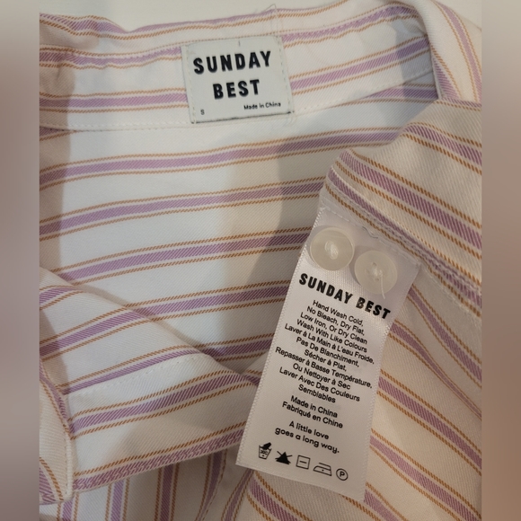 ARITZIA Sunday Best Montana Shirt .Camel/M.Magiq/Oak New Condition - Picture 9 of 13